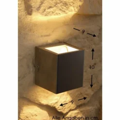 Applique murale d'extérieur LCD Acier inoxydable, 1 lumière