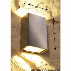 Applique murale d'extérieur LCD LED Acier inoxydable, 2 lumières