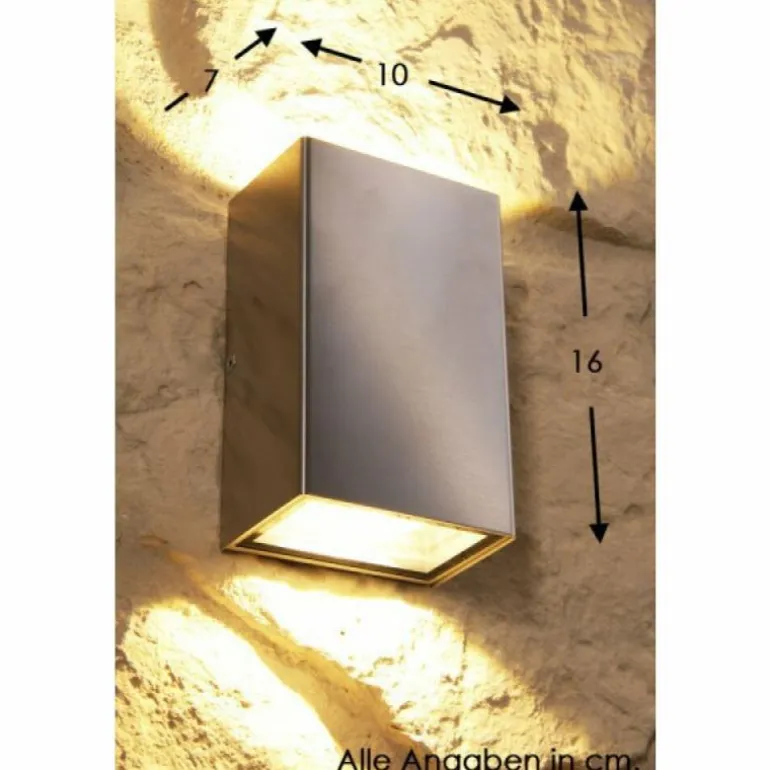 Applique murale d'extérieur LCD LED Acier inoxydable, 2 lumières