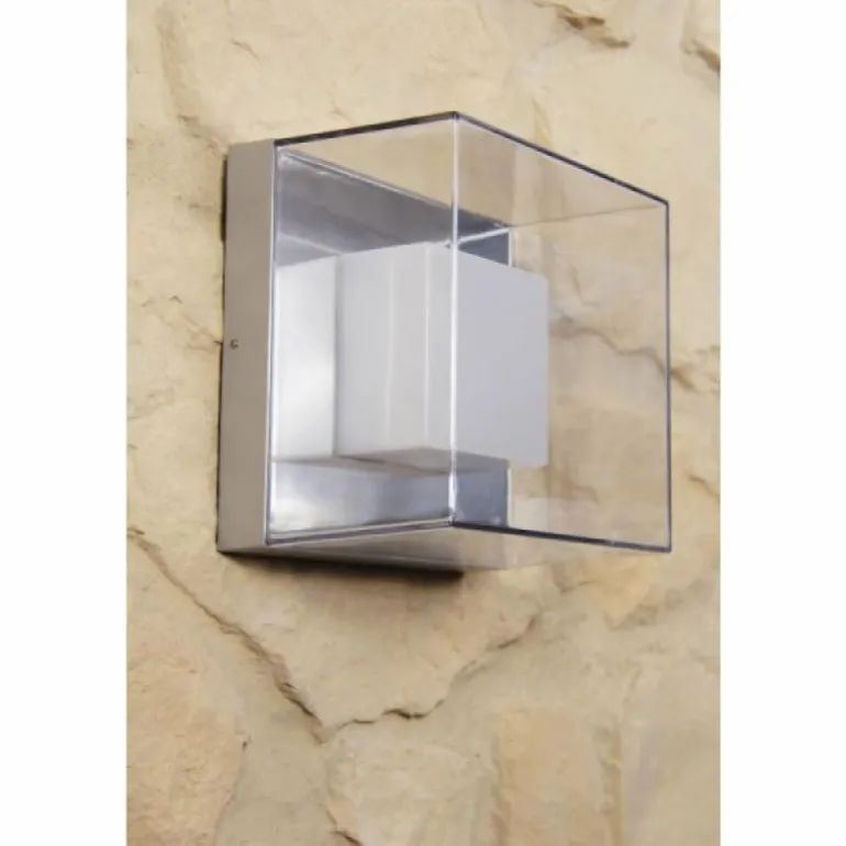 Applique murale d'extérieur Konstsmide SANREMO LED Acier inoxydable, Transparent, 9 lumières