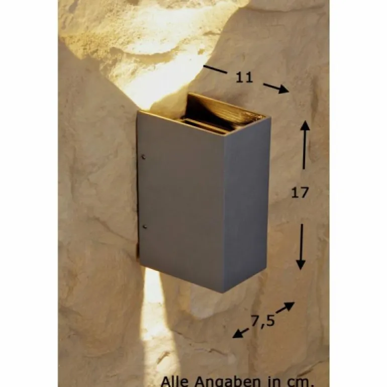 Applique murale d'extérieur Konstsmide CREMONA LED Acier inoxydable, 2 lumières