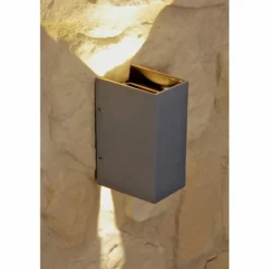 Applique murale d'extérieur Konstsmide CREMONA LED Acier inoxydable, 2 lumières