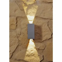 Applique murale d'extérieur Konstsmide CREMONA LED Acier inoxydable, 2 lumières