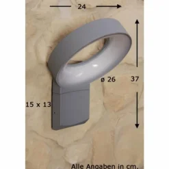 Applique murale d'extérieur Konstsmide ASTI LED Acier inoxydable, 1 lumière