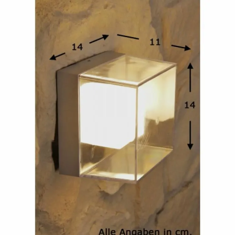 Applique murale d'extérieur Konstsmide LED Acier inoxydable, Gris, Transparent, 6 lumières