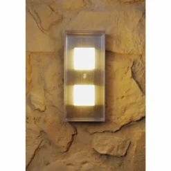 Applique murale d'extérieur Konstsmide LED Acier inoxydable, Gris, 1 lumière