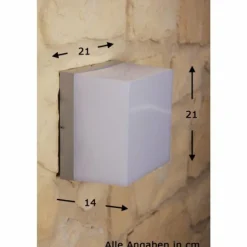 Applique murale d'extérieur Konstsmide SANREO Acier inoxydable, Gris, Blanc, 1 lumière