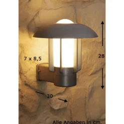 Applique murale d'extérieur Konstsmide HEIMDAL Acier inoxydable, Argenté, 1 lumière