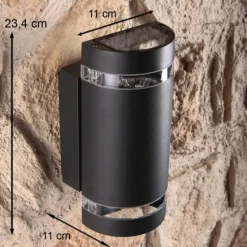 Applique murale d'extérieur LUTEC FOCUS Anthracite, 2 lumières