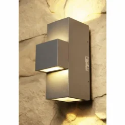 Applique murale d'extérieur Konstsmide MONZA LED Acier inoxydable, 2 lumières