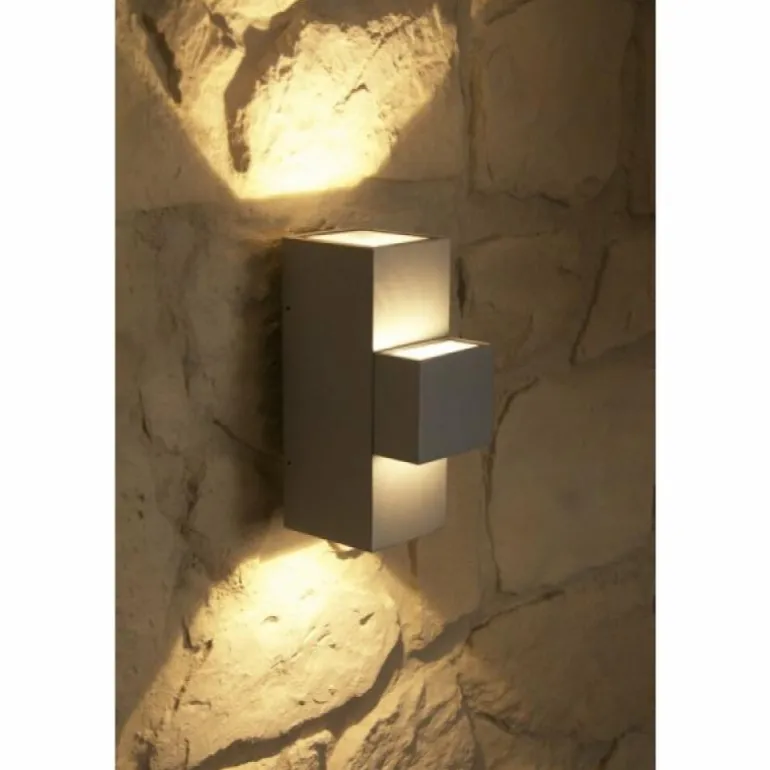 Applique murale d'extérieur Konstsmide MONZA LED Acier inoxydable, 2 lumières
