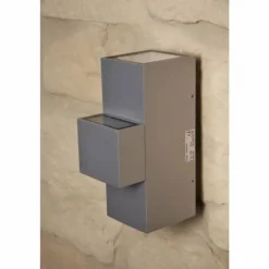 Applique murale d'extérieur Konstsmide MONZA LED Acier inoxydable, 2 lumières