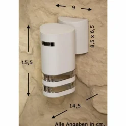Applique murale d'extérieur Konstsmide MODENA Blanc, 1 lumière