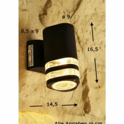 Applique murale d'extérieur Konstsmide MODENA Noir, 1 lumière