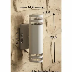 Applique murale d'extérieur Konstsmide MODENA Blanc, 2 lumières