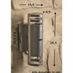 Applique murale d'extérieur Konstsmide MODENA Acier inoxydable, 2 lumières