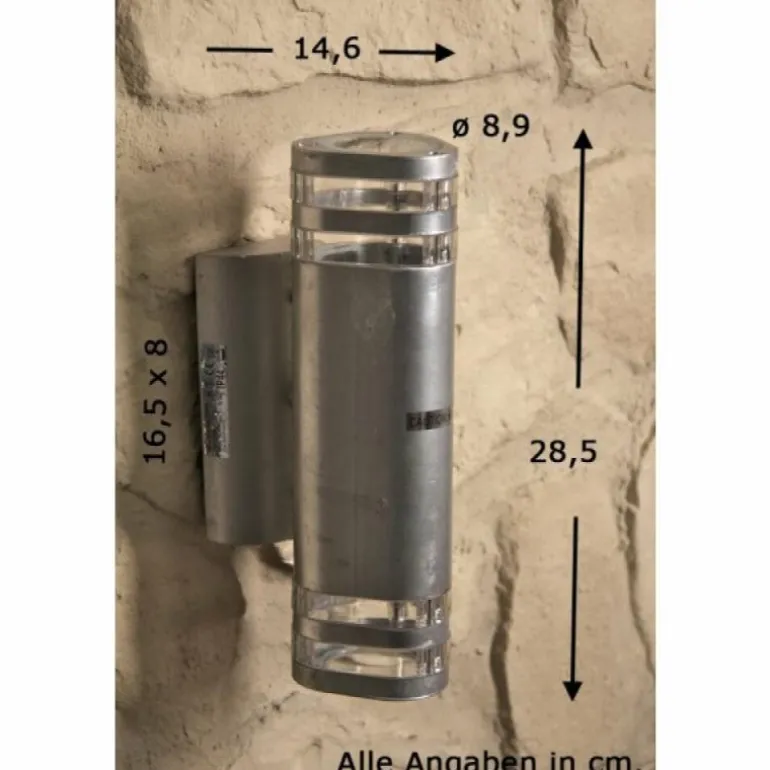 Applique murale d'extérieur Konstsmide MODENA Acier inoxydable, 2 lumières