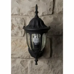 Applique murale d'extérieur Rabalux Milano Noir, Transparent, 1 lumière