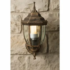 Applique murale d'extérieur Rabalux Nizza Or, Laiton, Transparent