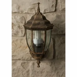 Applique murale d'extérieur Rabalux Nizza Or, Laiton, Transparent