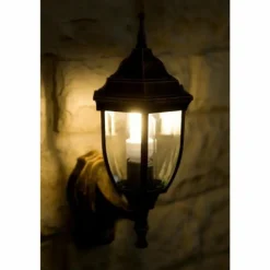 Applique murale d'extérieur Rabalux Nizza Or, Laiton, Transparent