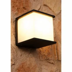 Applique murale d'extérieur LUTEC CUBE Anthracite, 1 lumière