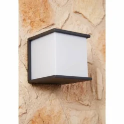 Applique murale d'extérieur LUTEC CUBE Anthracite, 1 lumière