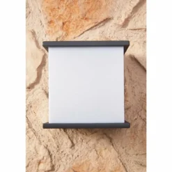 Applique murale d'extérieur LUTEC CUBE Anthracite, 1 lumière