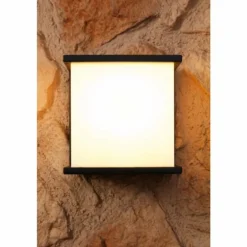 Applique murale d'extérieur LUTEC CUBE Anthracite, 1 lumière