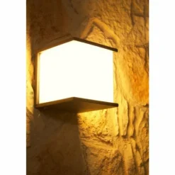 Applique murale d'extérieur LUTEC CUBE Anthracite, 1 lumière