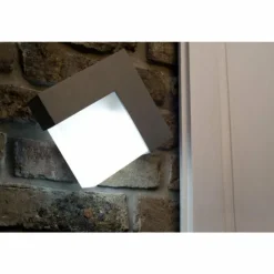 Applique murale d'extérieur LUTEC GEOMETRY Argenté, 1 lumière