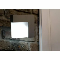 Applique murale d'extérieur LUTEC GEOMETRY Argenté, 1 lumière
