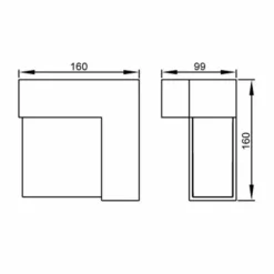 Applique murale d'extérieur LUTEC GEOMETRY Argenté, 1 lumière