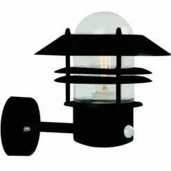 Applique murale d'extérieur Nordlux BLOKHUS Noir, 1 lumière, Détecteur de mouvement