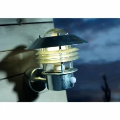 Applique murale d'extérieur Nordlux VEJERS Zingué, 1 lumière, Détecteur de mouvement