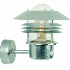 Applique murale d'extérieur Nordlux VEJERS Zingué, 1 lumière, Détecteur de mouvement