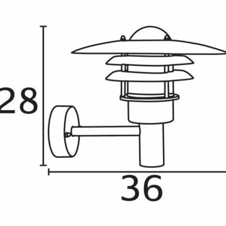 Applique murale d'extérieur Nordlux LÃNSTRUP Zingué, 1 lumière, Détecteur de mouvement
