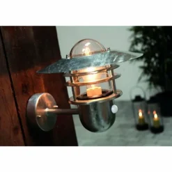 Applique murale d'extérieur Nordlux AGGER Zingué, 1 lumière, Détecteur de mouvement