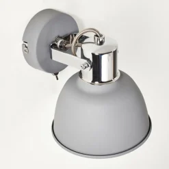 Applique murale Dompierre Gris, Blanc, 1 lumière