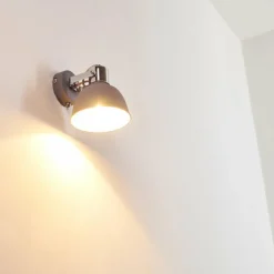 Applique murale Dompierre Gris, Blanc, 1 lumière