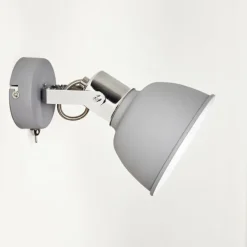 Applique murale Dompierre Gris, Blanc, 1 lumière