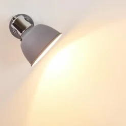 Applique murale Dompierre Gris, Blanc, 1 lumière