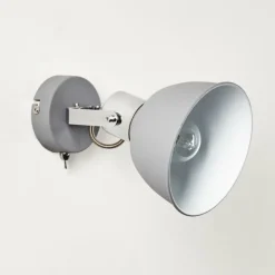 Applique murale Dompierre Gris, Blanc, 1 lumière