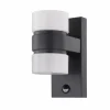 Applique murale Eglo ATOLLARI LED Anthracite, 2 lumières, Détecteur de mouvement