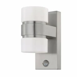 Applique murale Eglo ATOLLARI LED Acier inoxydable, 2 lumières, Détecteur de mouvement
