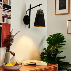 Applique murale Eglo CANTERRAS Noir, 1 lumière