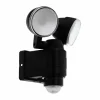 Applique murale EGLO CASABAS LED Noir, 2 lumières, Détecteur de mouvement