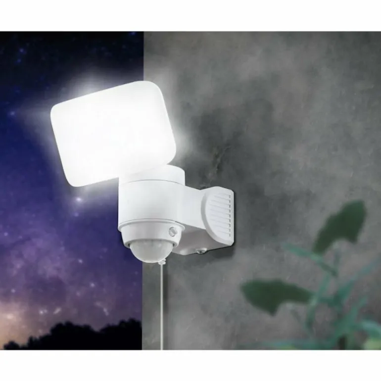 Applique murale EGLO CASABAS LED Blanc, 1 lumière, Détecteur de mouvement