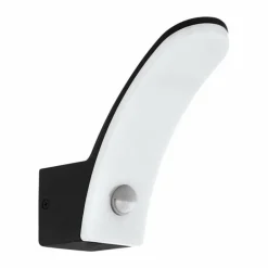 Applique murale EGLO FIUMICINO LED Noir, 1 lumière, Détecteur de mouvement