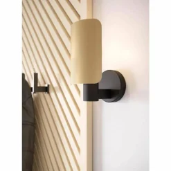 Applique murale Eglo HAYES Laiton, Noir, 1 lumière